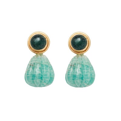 Carved stone earrings by Carousel Jewels